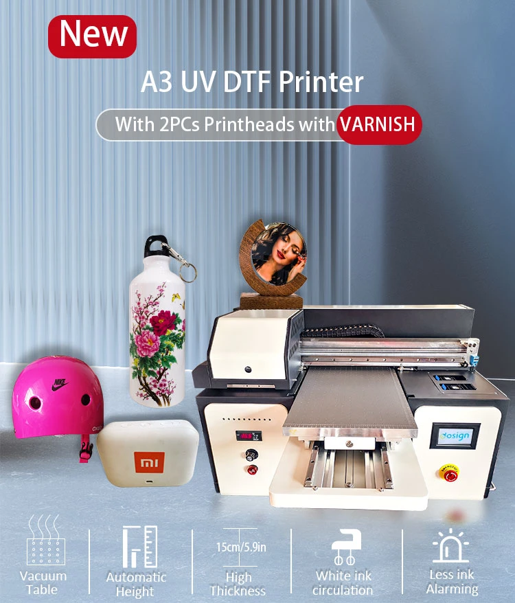 2 XP600 Dx8 Heads A3 Size Digital Flatbed LED UV Dtf Printer