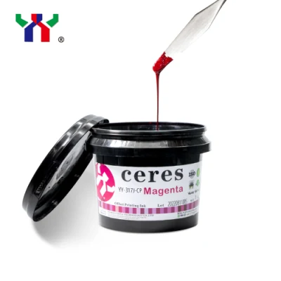 High Quality Ceres UV Offset Ink for Cup, High Adhesive Force for Cards, Cmyk Color, 1kg/Can